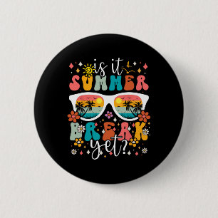 Chapa Redonda De 5 Cm Es vacaciones de verano pero retro Groovy feliz úl