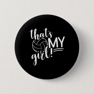 Chapa Redonda De 5 Cm Esa es mi Chica orgullosa madre voleibol