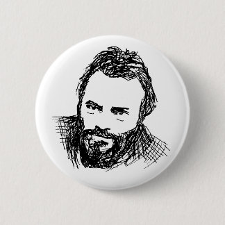 Chapa Redonda De 5 Cm Esbozo de tinta dura de Hitch