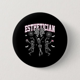 Chapa Redonda De 5 Cm Esbozo Estético Danzando Halloween Doble Piel