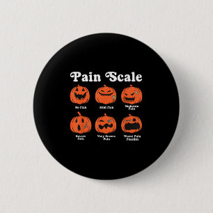 Chapa Redonda De 5 Cm Escala de dolor Soky Pumpkin Fall Halloween Trauma
