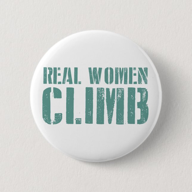 Chapa Redonda De 5 Cm Escalada de mujeres reales (Anverso)
