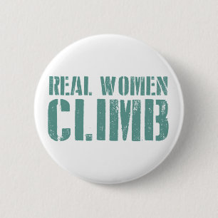 Chapa Redonda De 5 Cm Escalada de mujeres reales