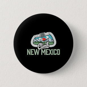 Chapa Redonda De 5 Cm Escalada Nuevo México Retro Rock Climbing Carabine