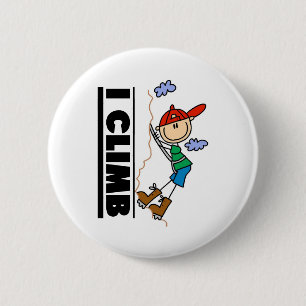 Chapa Redonda De 5 Cm Escalador de montaña que subo