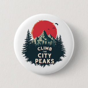 Chapa Redonda De 5 Cm Escalar Los Picos De La Ciudad - Awai Aventura Mon