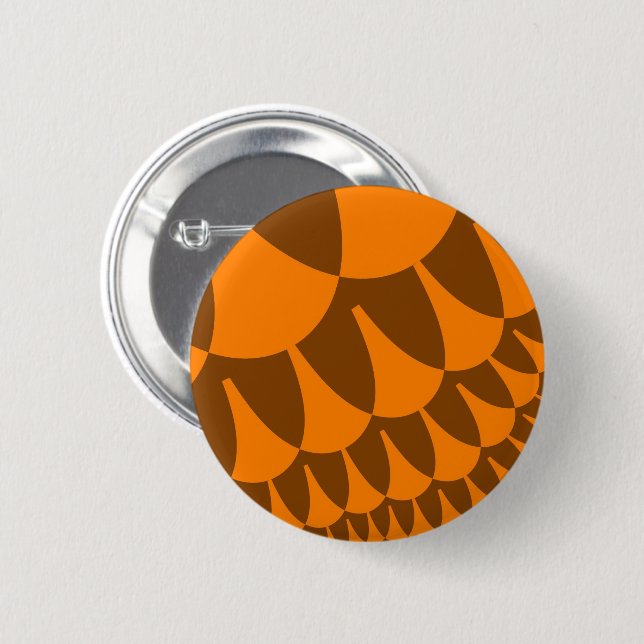 Chapa Redonda De 5 Cm Escalas Brown y Naranja (Anverso y reverso)