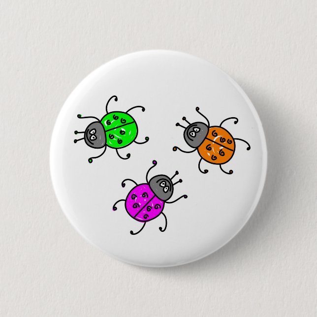 Chapa Redonda De 5 Cm escarabajos (Anverso)