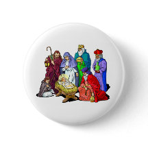 Escena colorida de la natividad del navidad