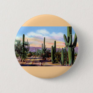 Chapa Redonda De 5 Cm Escena del desierto de Arizona Sonoran