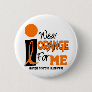 Chapa Redonda De 5 Cm Esclerosis múltiple del ms llevo el naranja para