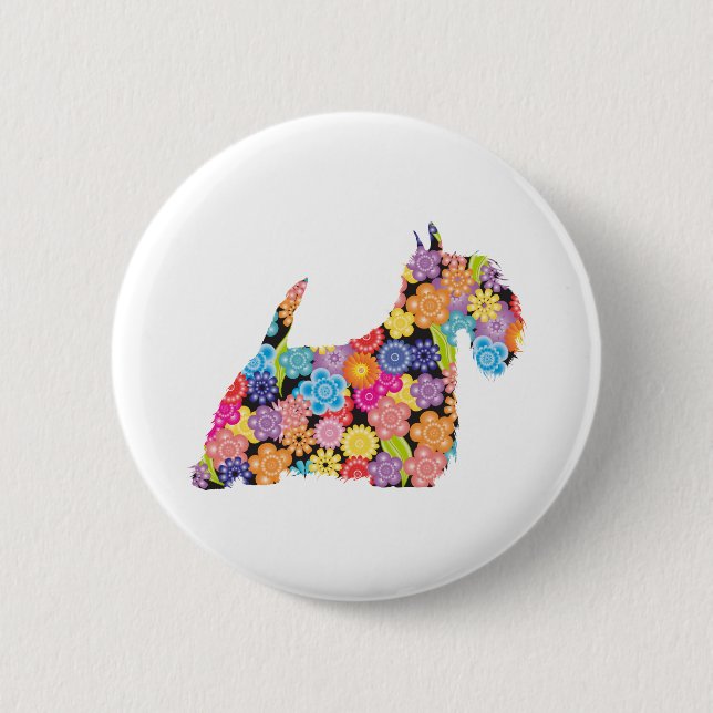 Chapa Redonda De 5 Cm Escocés Terrier (Anverso)
