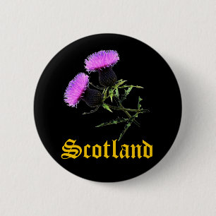 Chapa Redonda De 5 Cm Escocia, cardo