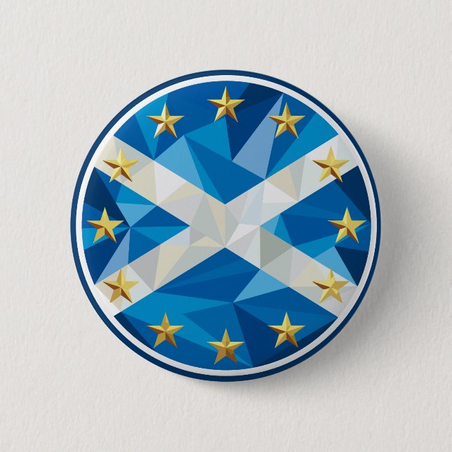 Chapa Redonda De 5 Cm Escocia en insignia de la UE (Anverso)