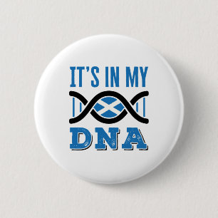 Chapa Redonda De 5 Cm Escocia está en mi ADN Orgullo de la bandera escoc