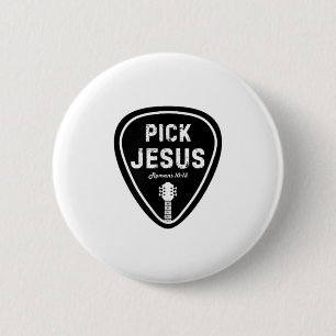 Chapa Redonda De 5 Cm Escoja Jesús T Camisas Romanas 10_13 Guitarra Cris