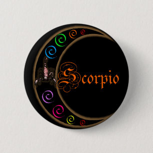 Chapa Redonda De 5 Cm Escorpio Moons