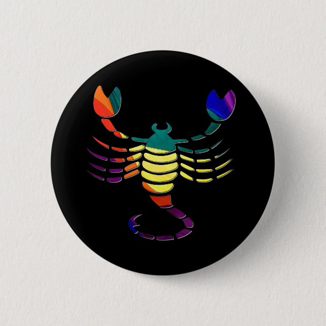 Chapa Redonda De 5 Cm Escorpión (Anverso)