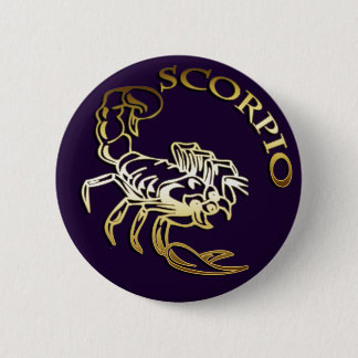 CHAPA REDONDA DE 5 CM ESCORPIÓN DE ORO