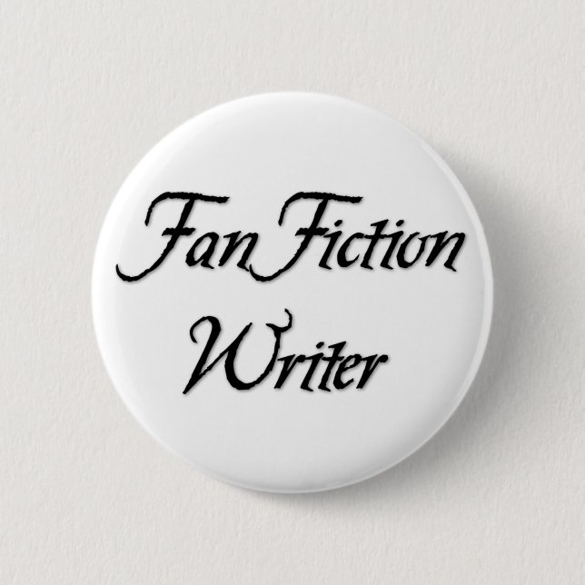 Chapa Redonda De 5 Cm Escritor de la ficción de fan (Anverso)