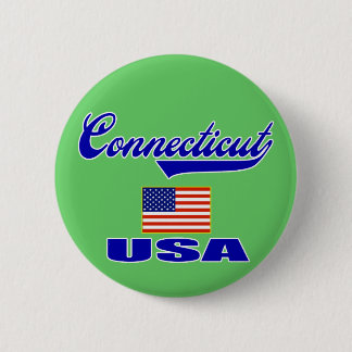 Chapa Redonda De 5 Cm Escritura de Connecticut