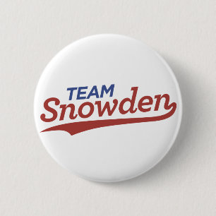 Chapa Redonda De 5 Cm Escritura de Snowden del equipo