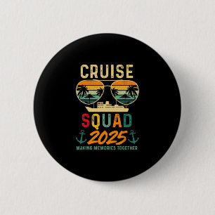 Chapa Redonda De 5 Cm Escuadrón de Crucero 2025 Vacaciones Familiares Gr