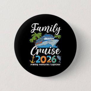 Chapa Redonda De 5 Cm Escuadrón de crucero familiar 2026 Grupo de verano