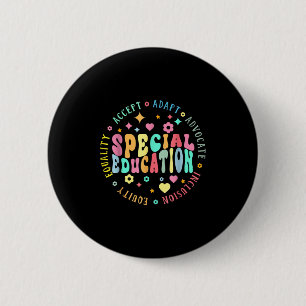 Chapa Redonda De 5 Cm Escuadrón de Educación Especial Equipo de Sueño Sp