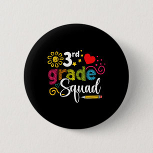 Chapa Redonda De 5 Cm Escuadrón De Grado De Vuelta A La Escuela Niños Ma