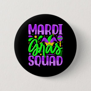 Chapa Redonda De 5 Cm Escuadrón de Mardi Gras 1