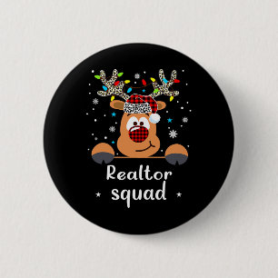 Chapa Redonda De 5 Cm Escuadrón de Realtor Reno Navidad Escuela Combinac