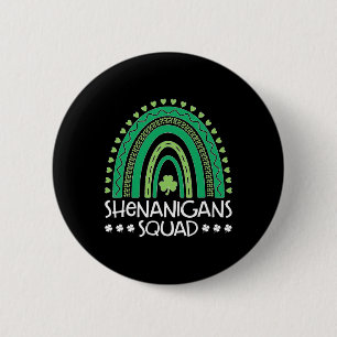 Chapa Redonda De 5 Cm Escuadrón de Shenanigans en el Día de San Patricio