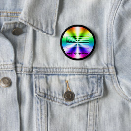 Chapa Redonda De 5 Cm Escudo arcoiris de la bandera de los EE.UU. - Vale