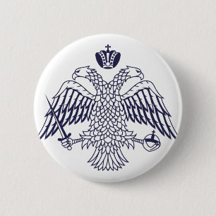 Chapa Redonda De 5 Cm Escudo de armas bizantino 