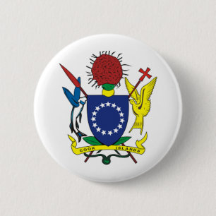 Chapa Redonda De 5 Cm Escudo de armas CK de las islas de cocinero