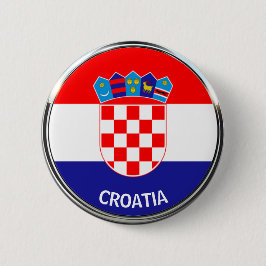 Chapa Redonda De 5 Cm Escudo de armas croata, grb de Hrvatski