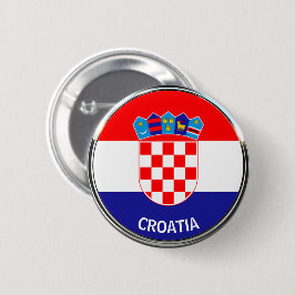 Chapa Redonda De 5 Cm Escudo de armas croata, grb de Hrvatski
