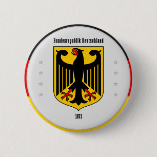Chapa Redonda De 5 Cm Escudo de armas de Alemania
