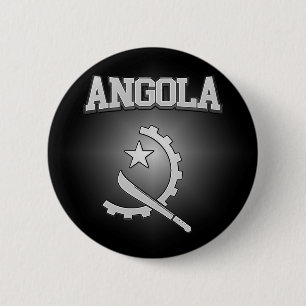 Chapa Redonda De 5 Cm Escudo de armas de Angola