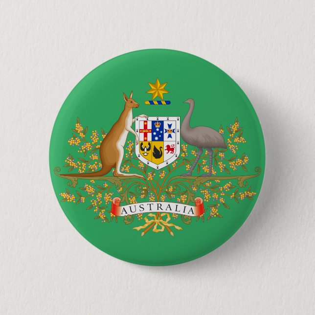 Chapa Redonda De 5 Cm escudo de armas de australia (Anverso)