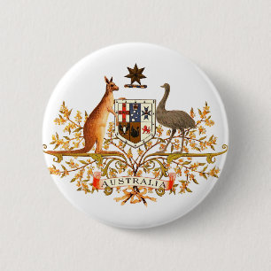Chapa Redonda De 5 Cm escudo de armas de Australia