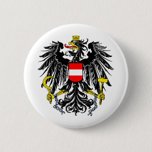 Chapa Redonda De 5 Cm Escudo de armas de Austria