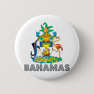 Chapa Redonda De 5 Cm Escudo de armas de Bahamas