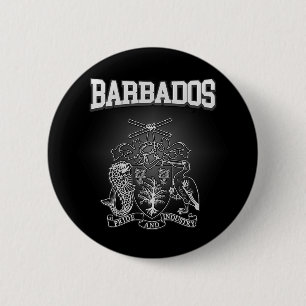 Chapa Redonda De 5 Cm Escudo de armas de Barbados