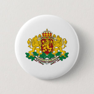 Chapa Redonda De 5 Cm Escudo de armas de Bulgaria