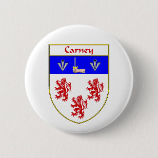 Chapa Redonda De 5 Cm Escudo de armas de Carney/escudo de la familia
