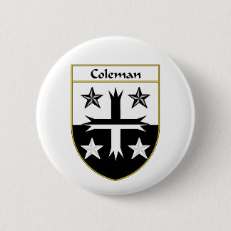 Chapa Redonda De 5 Cm Escudo de armas de Coleman/escudo de la familia