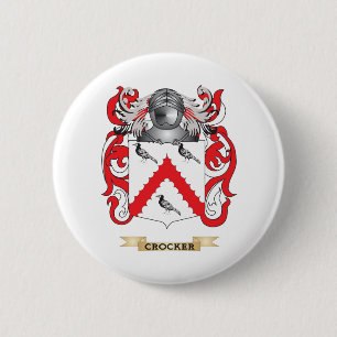 Chapa Redonda De 5 Cm Escudo de armas de Crocker