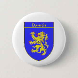 Chapa Redonda De 5 Cm Escudo de armas de Daniels/escudo de la familia